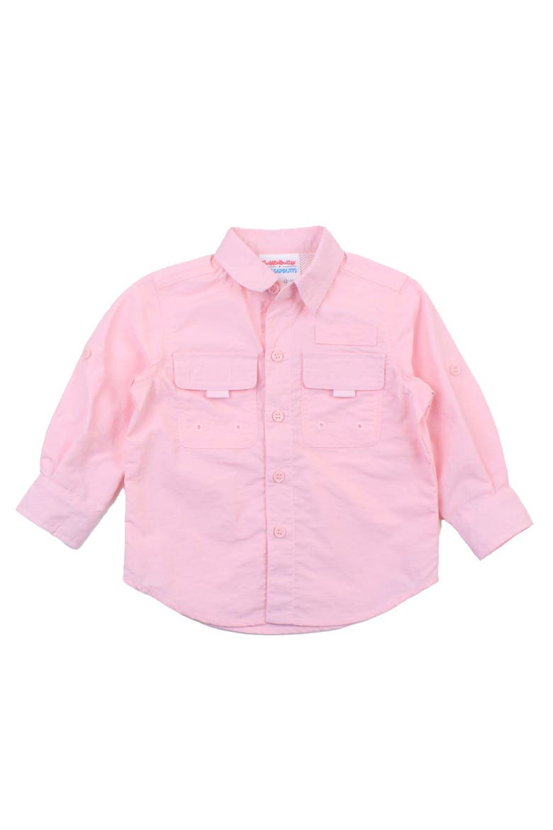 Boys UPF50+ Sun Protective Button Down Shirt, Main, color, Pink