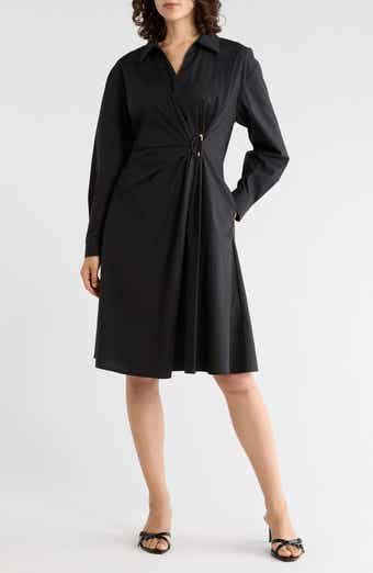 Long Sleeve Wrap Shirtdress