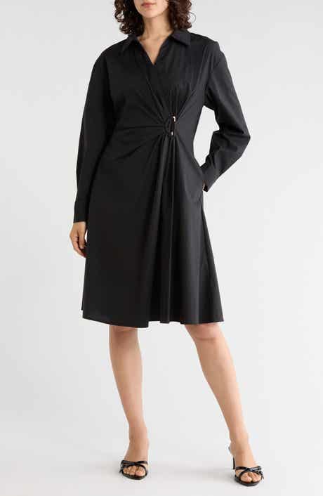 Long Sleeve Wrap Shirtdress