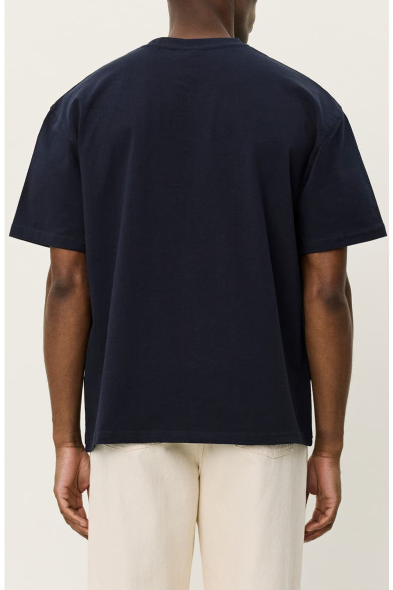 Organic Cotton Graphic T-Shirt, Alternate, color, DARK NAVY/ WHITE