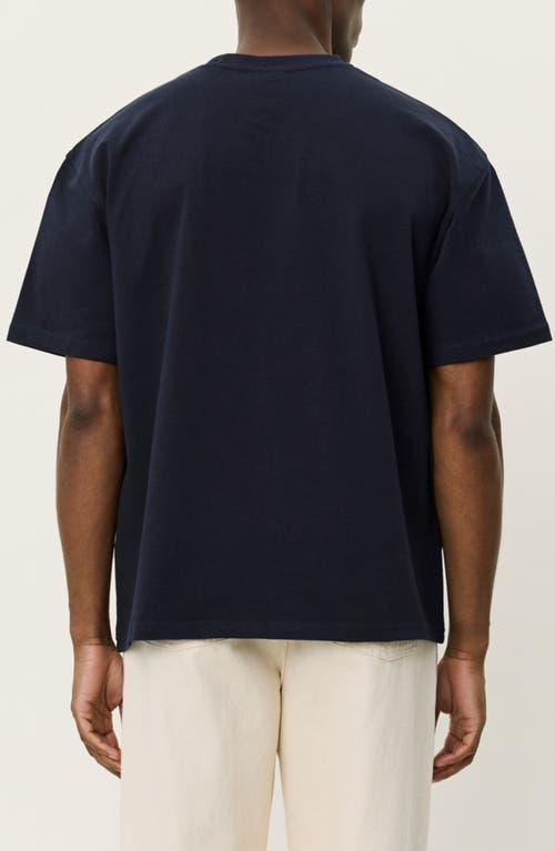 Les Deux Organic Cotton Graphic T-shirt In Blue