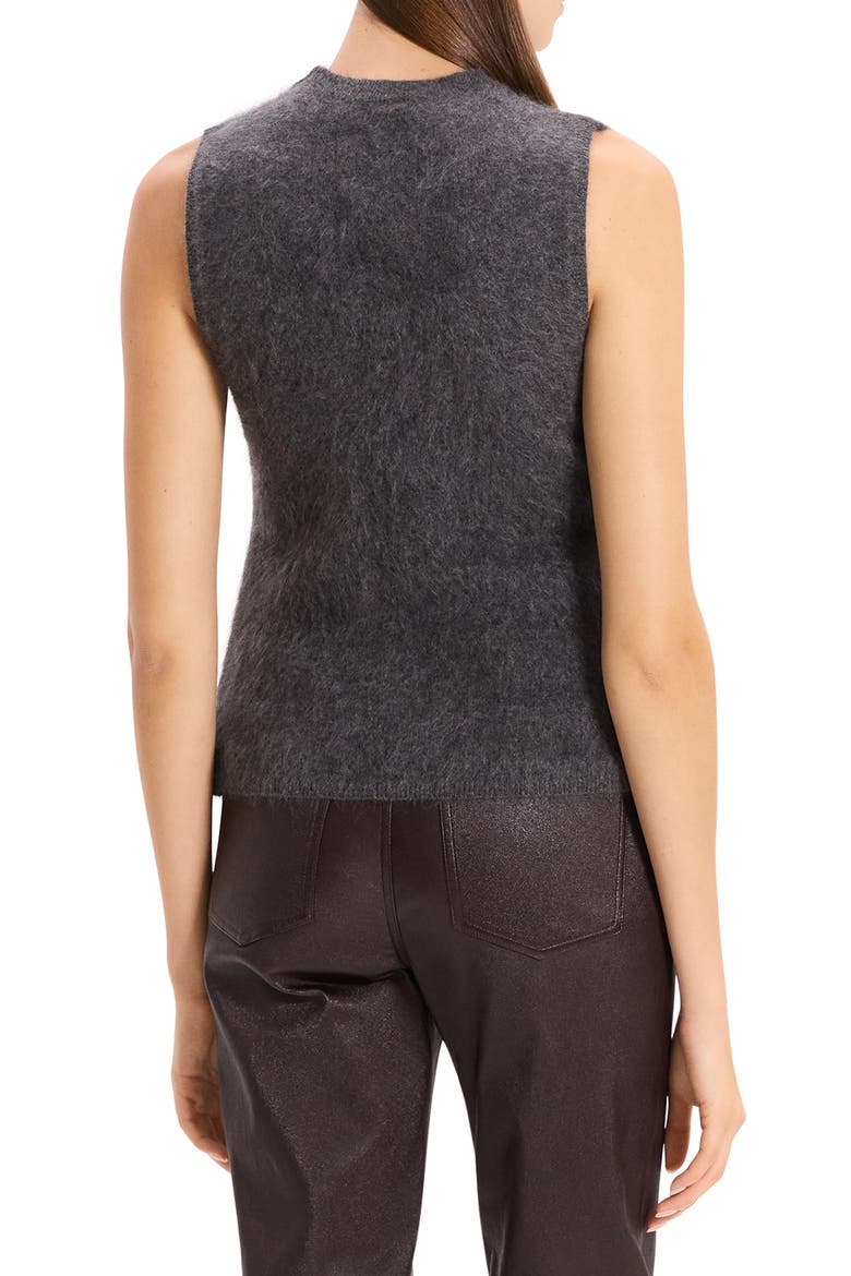 Cashmere Sleeveless Sweater, Alternate, color, LIGHT CHARCOAL