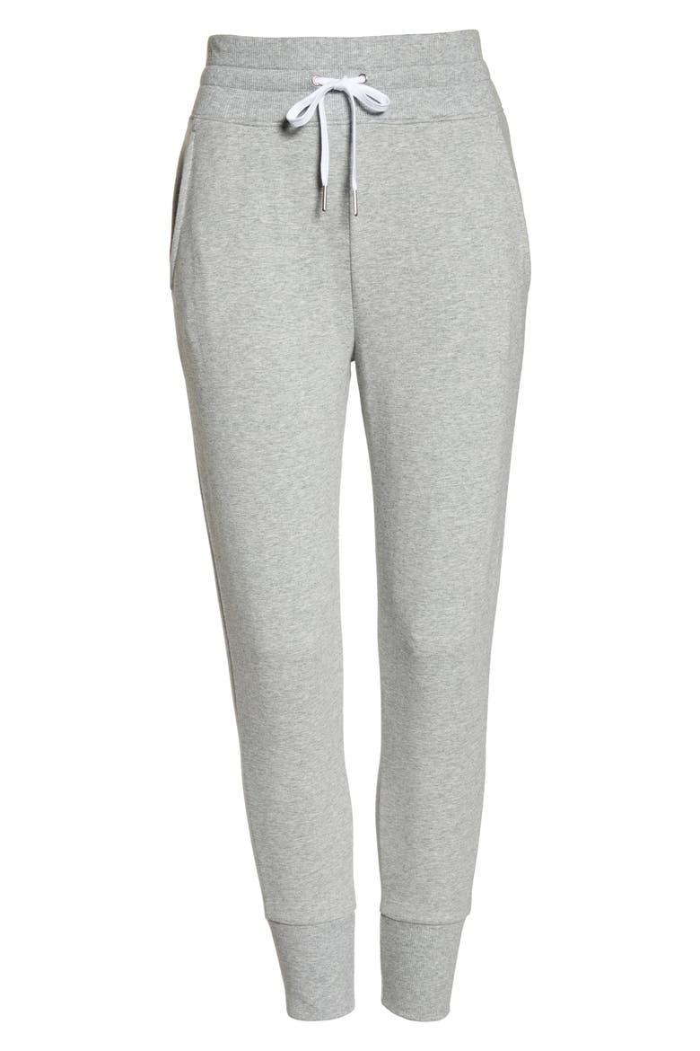 Repeat High Waist Crop Jogger Pants, Alternate, color, GREY QUIET HEATHER
