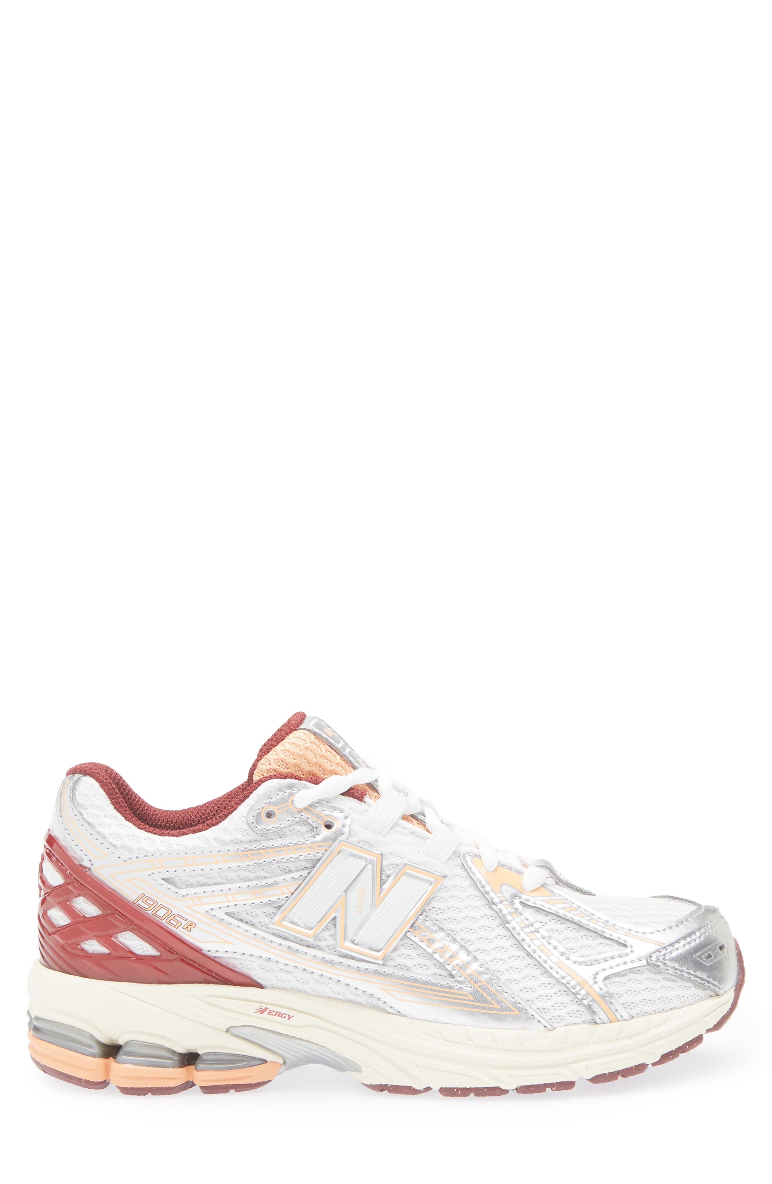 Kids' 1906R Running Shoe, Alternate, color, SILVER METALLIC/ BURGUNDY