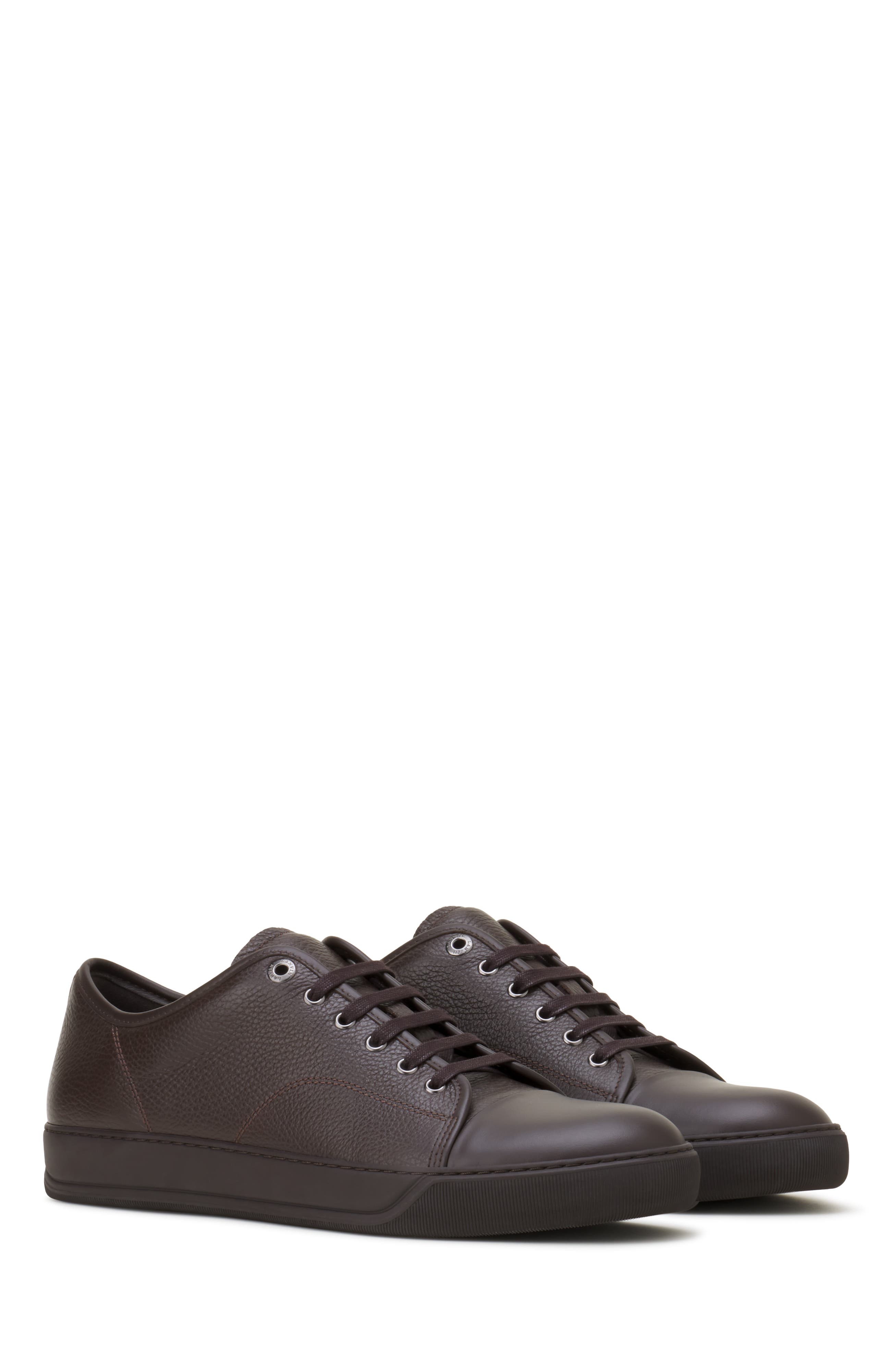 Dbb1 Sneakers In Nappa And Grained Leather, Alternate, color, Chocolate