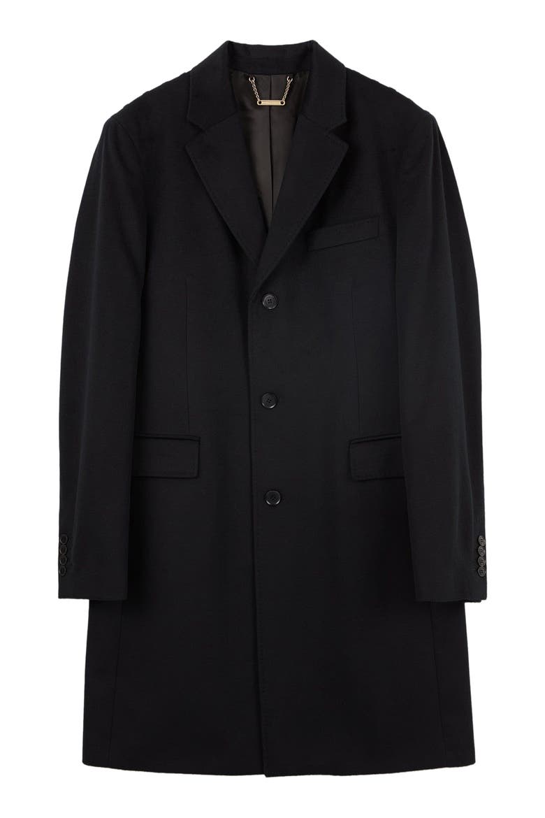 Classic Single Breasted Coat, Alternate, color, black
