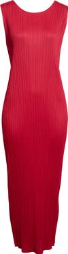 Pleats Please Issey Miyake New Colorful Basics 4 Pleated Sleeveless Dress