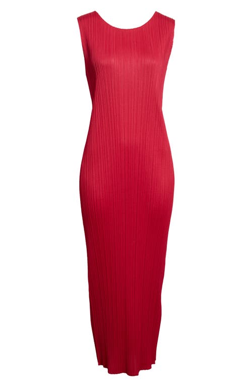 Issey Miyake Pink New Colorful Basics 4 Maxi Dress In Red