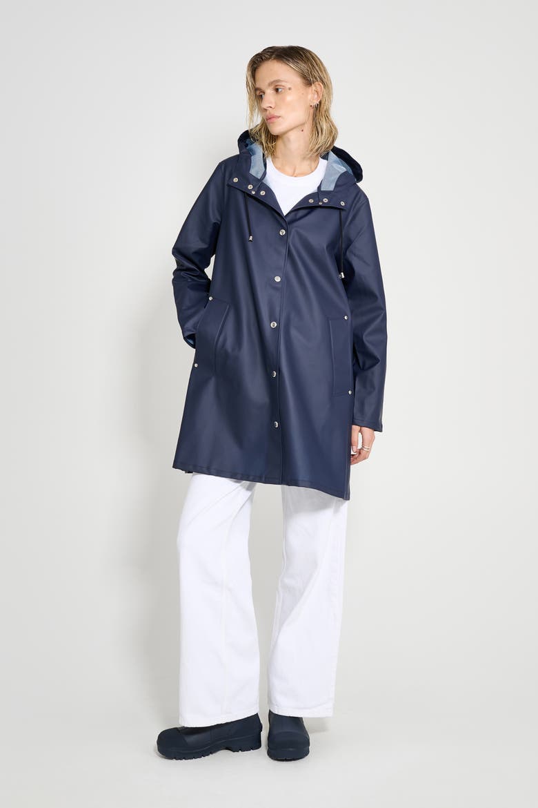 Mosebacke Lightweight Raincoat, Alternate, color, Navy