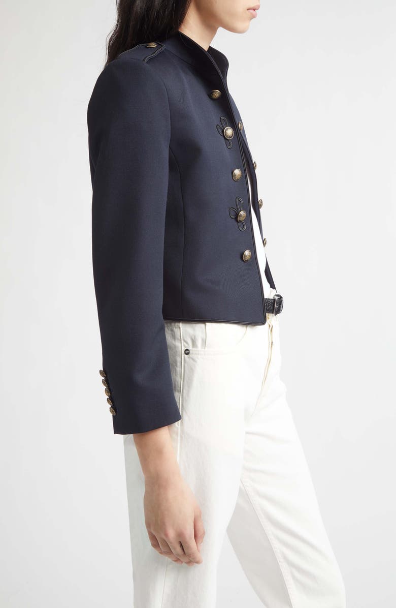 Nili Lotan Betsy Virgin Wool Military Jacket, Alternate, color, Midnight