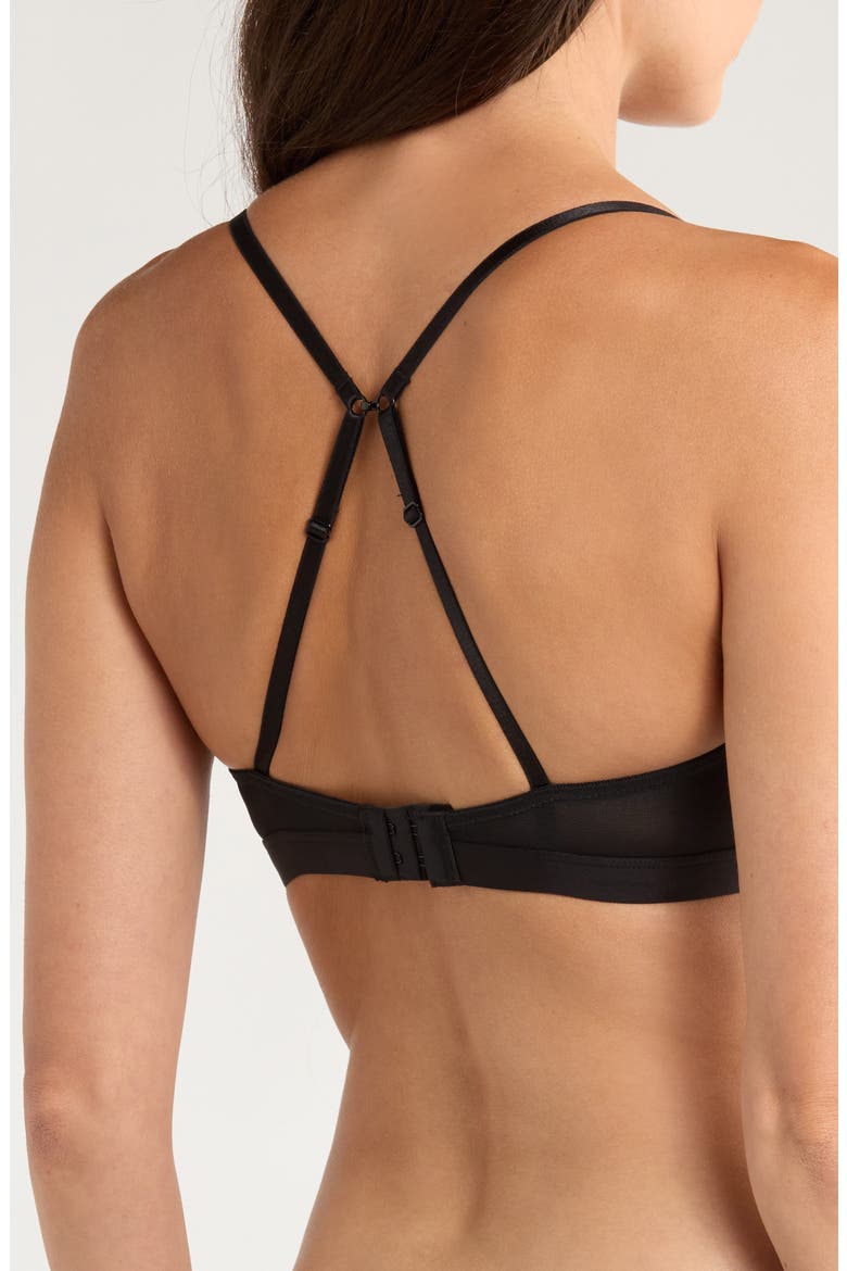 Stormi High Apex Lace Trim Bralette, Alternate, color, CAVIAR
