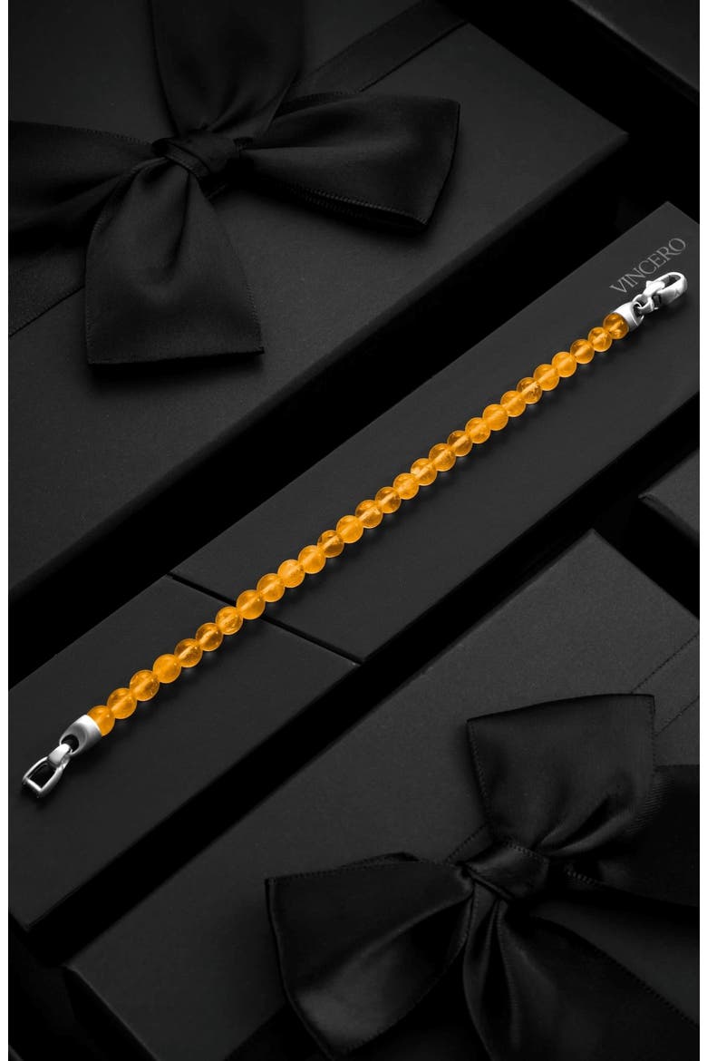 Spiritual Bead Birthstone Bracelet, Alternate, color, NOVEMBER / CITRINE