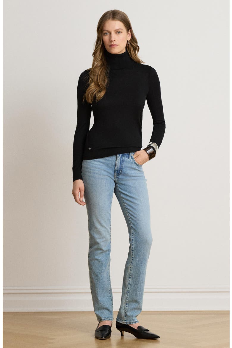 Turtleneck Sweater, Alternate, color, BLACK