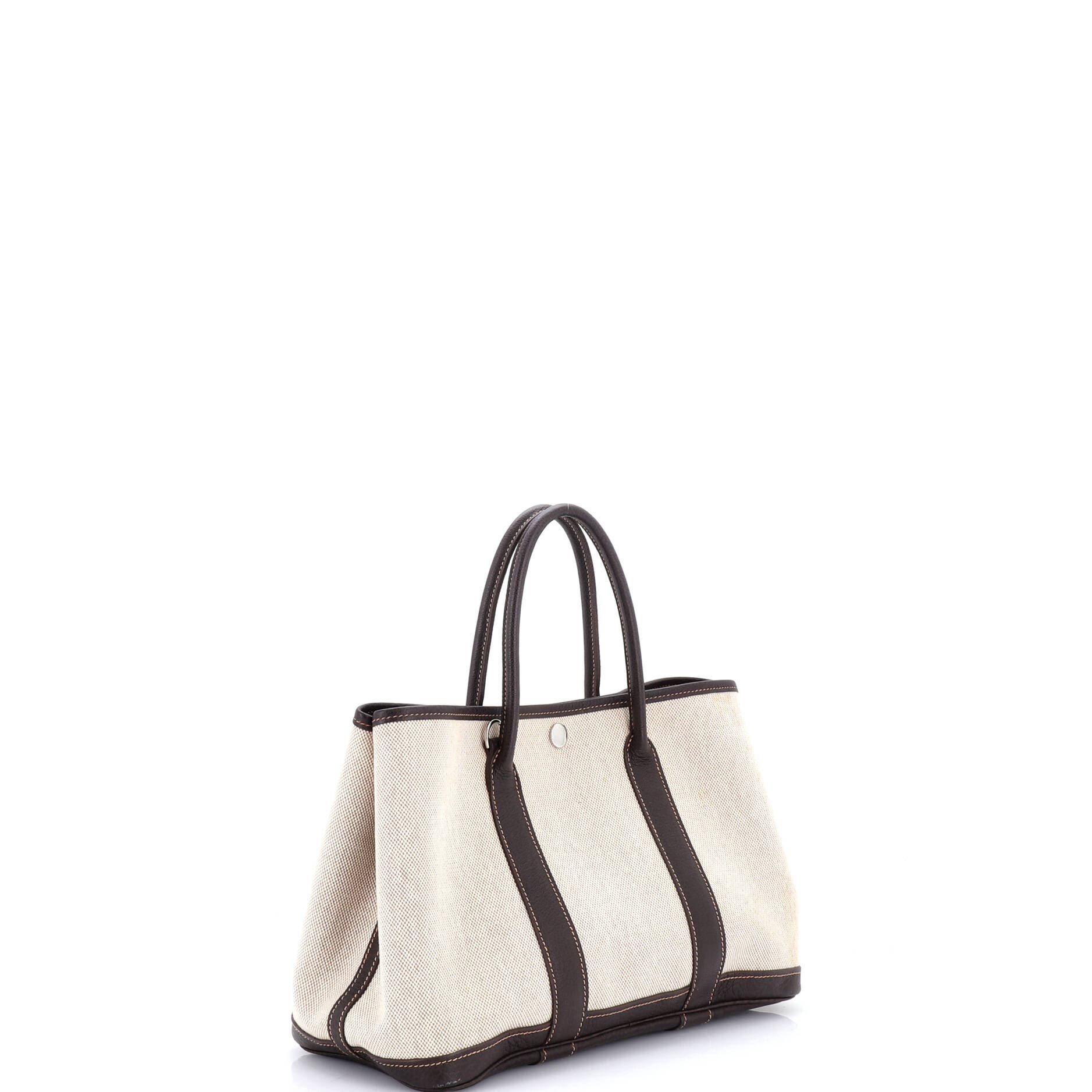 Pre-Owned Hermes Garden Party Tote Toile and Leather 30, Alternate, color, 