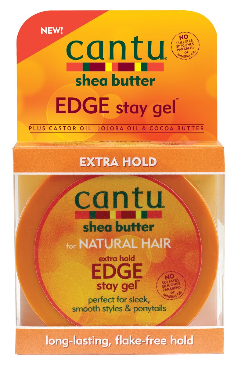 cantu Shea Butter Extra Hold Edge Stay Gel, Main, color,