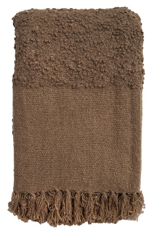 Pom Pom At Home Murphy Oversize Bouclé Throw Blanket In Brown