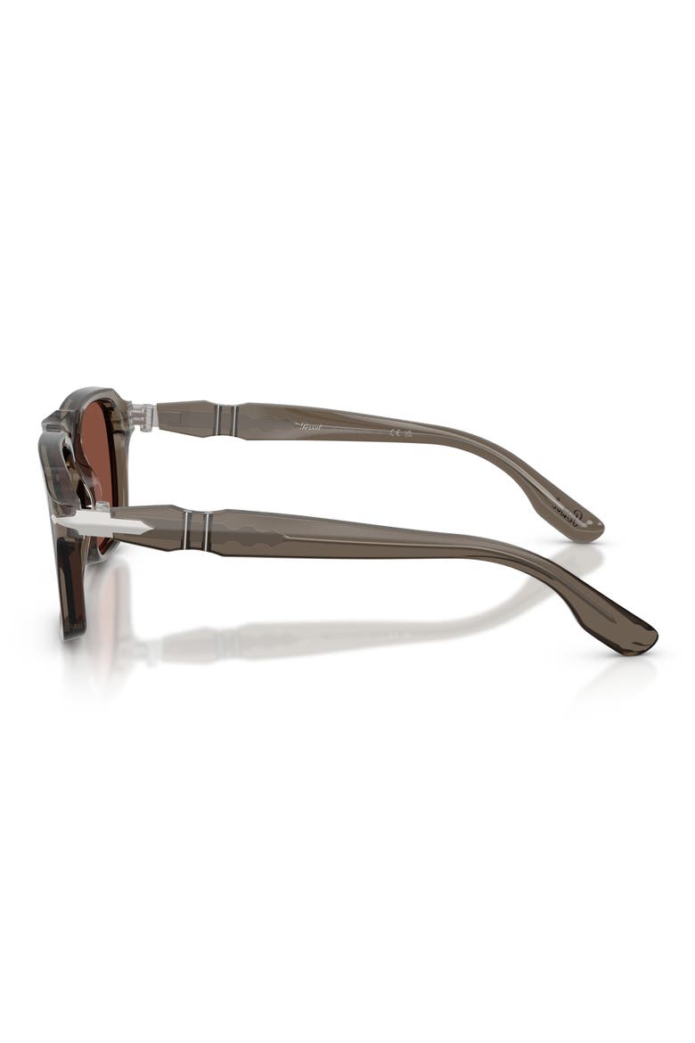 PO8002S 55mm Rectangle Sunglasses, Alternate, color, OPAL GREY / RED