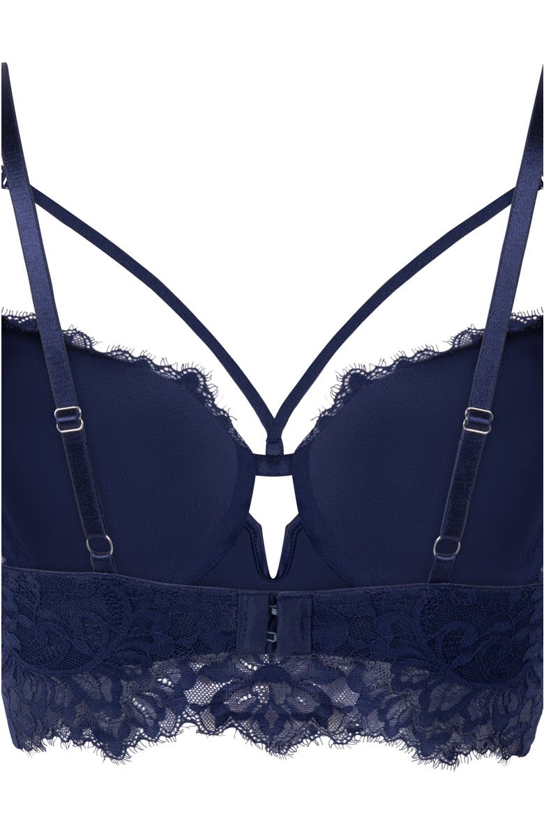 Hunkemöller Isabella Padded Underwired Longline Bra, Alternate, color, Blue