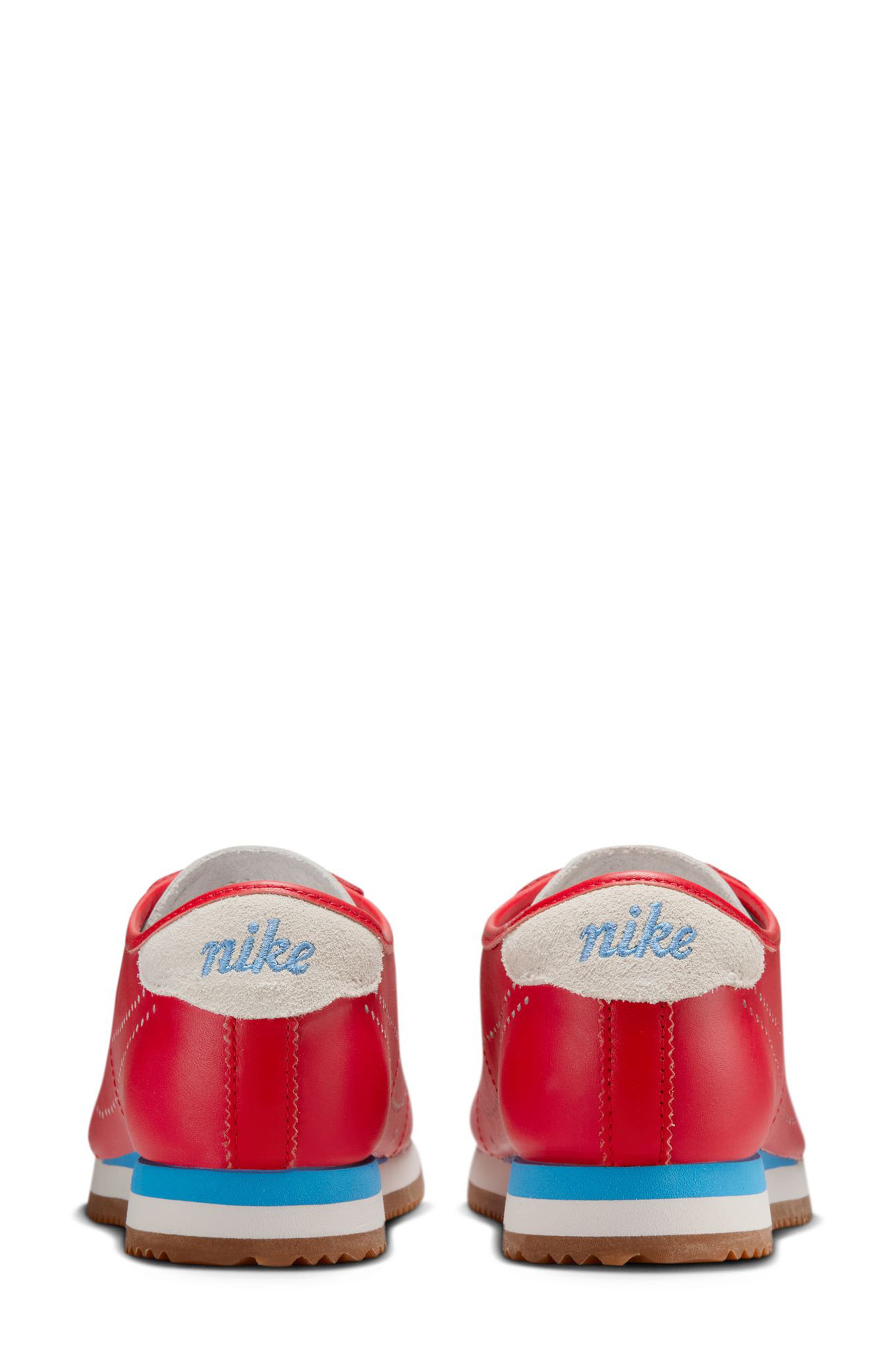 Nike Cortez Leather Sneaker, Alternate, color, Unviversity Red/ Unvivers Blue