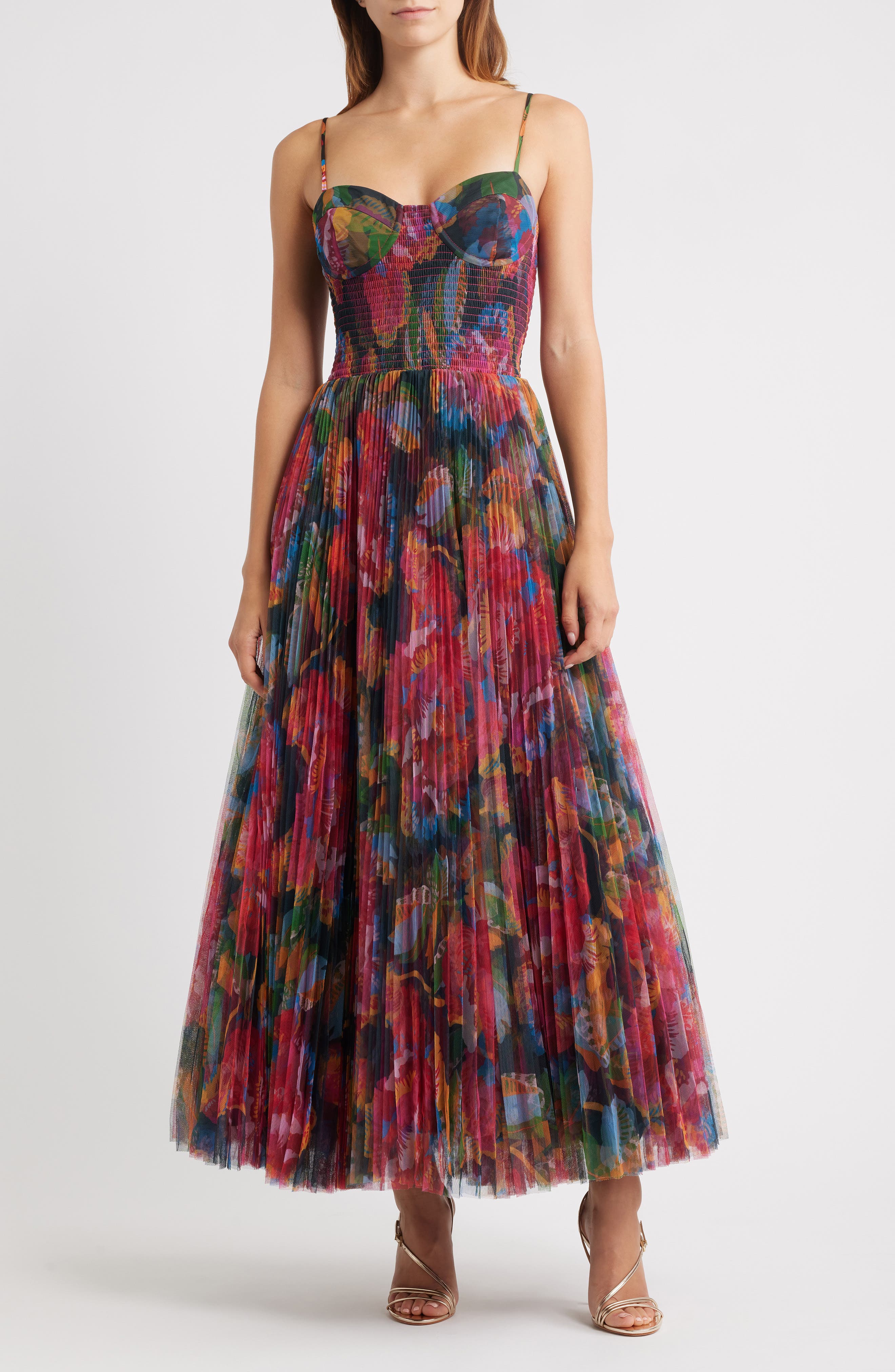 Smocked Tulle Gown