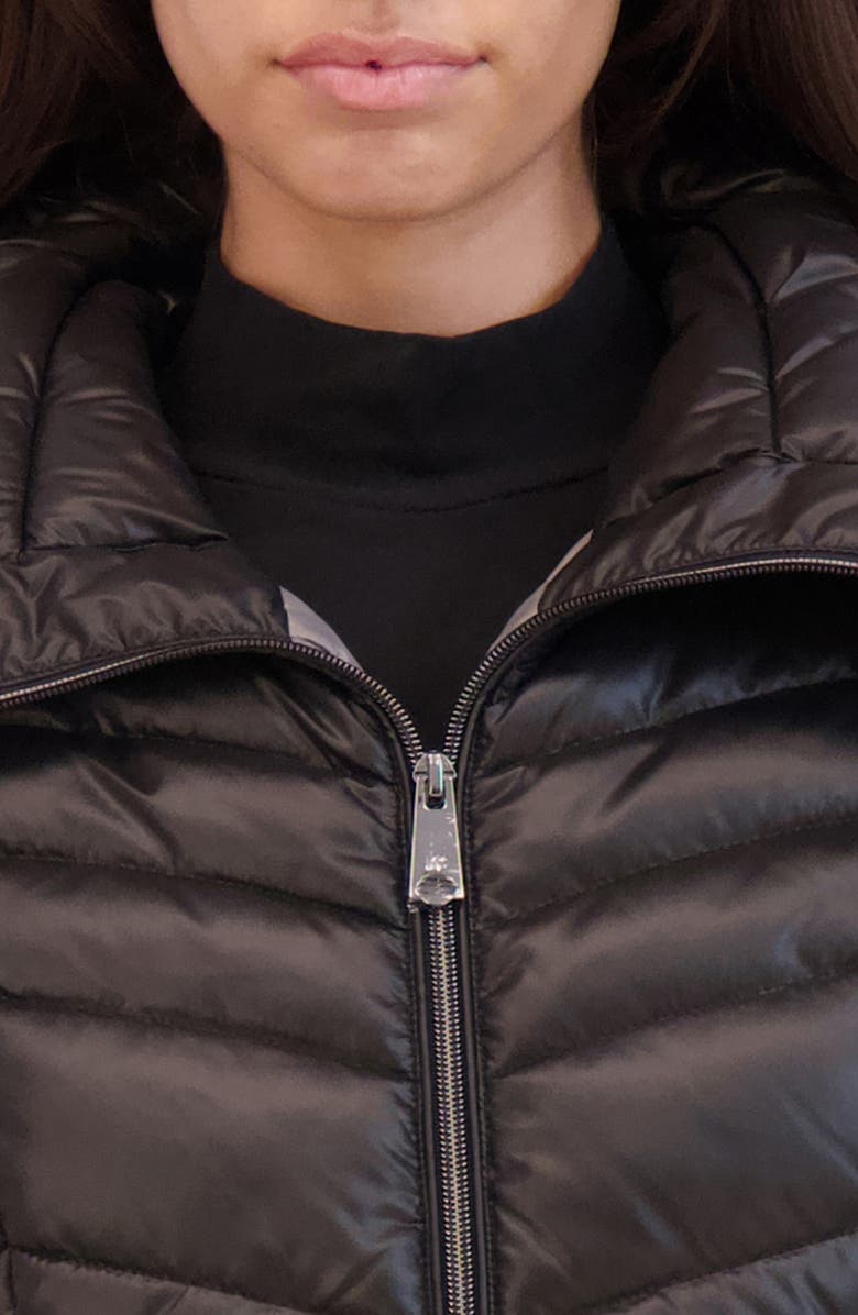 Kenneth Cole New York Core Chevron Quilted Jacket, Alternate, color, Black