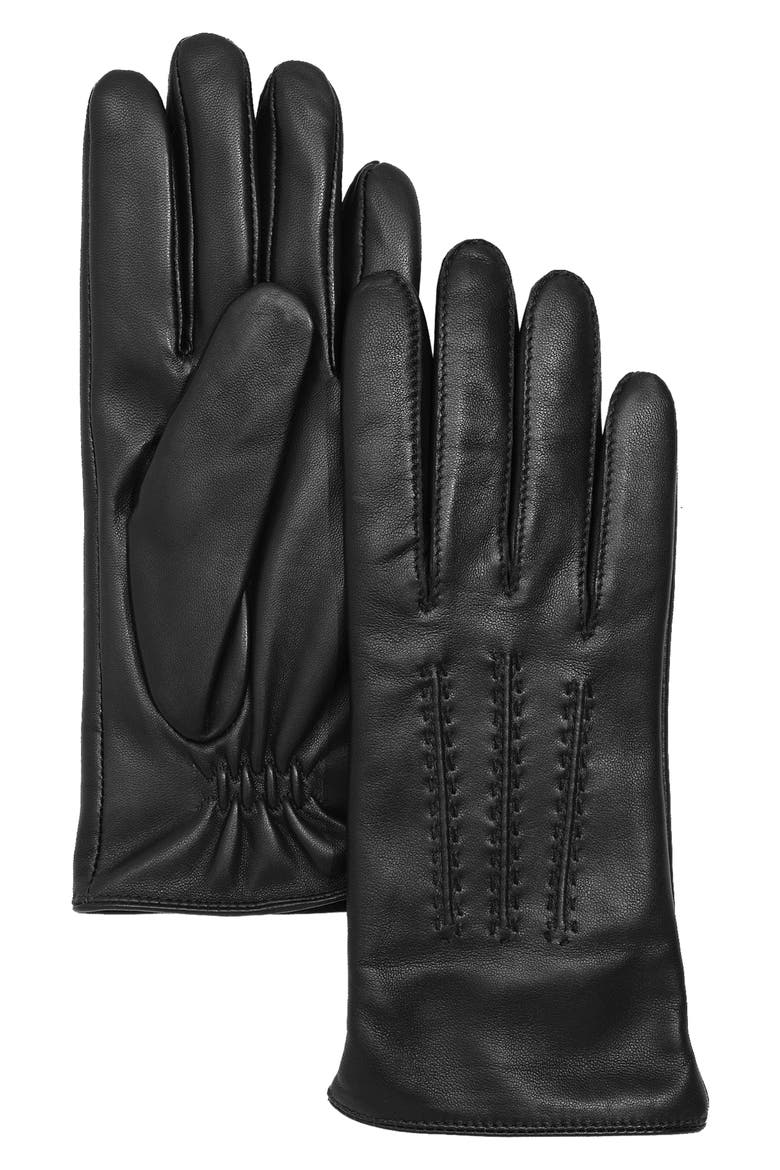 Vintage Leather Gloves, Alternate, color, BLACK
