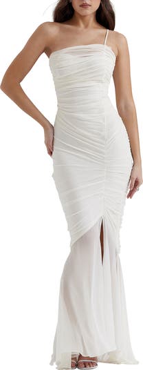 HOUSE OF CB Pearla Ruched Georgette Cocktail Dress | Nordstrom HOUSE OF CB Pearla Ruched Georgette Cocktail Dress | Nordstrom