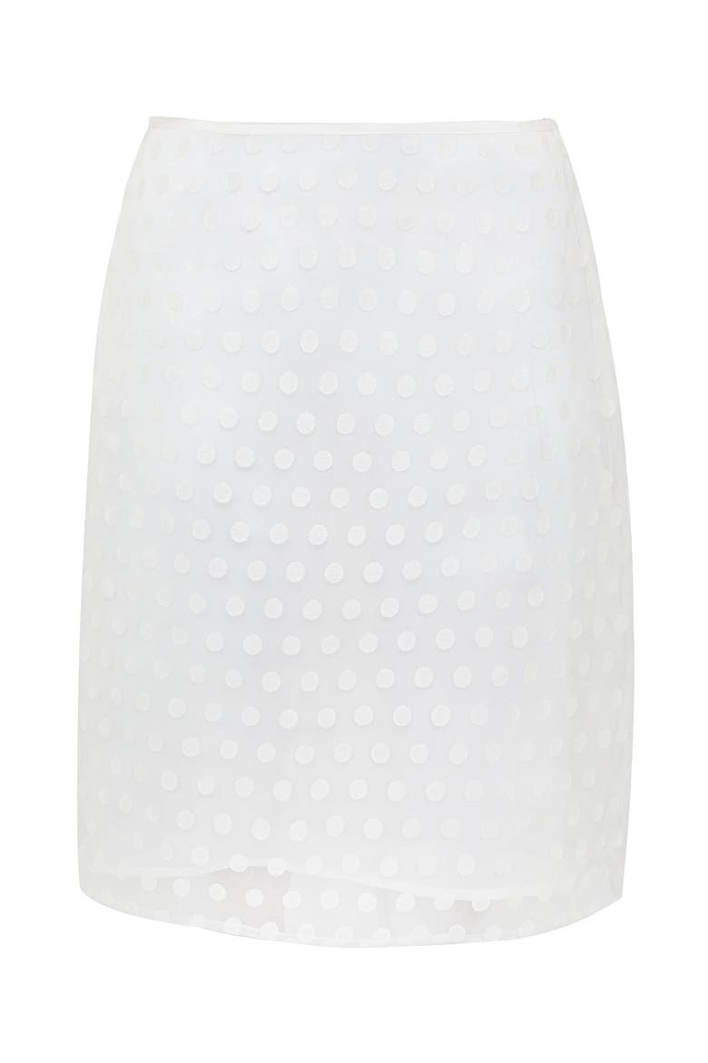 Minnie Midi Skirt, Alternate, color, White