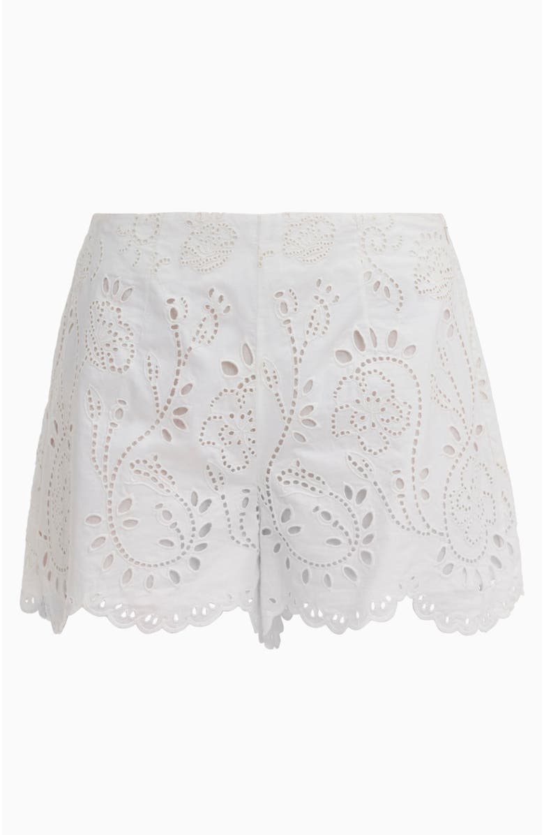 Rebecca Taylor Brielle Poplin Eyelet Short, Alternate, color, Ivory