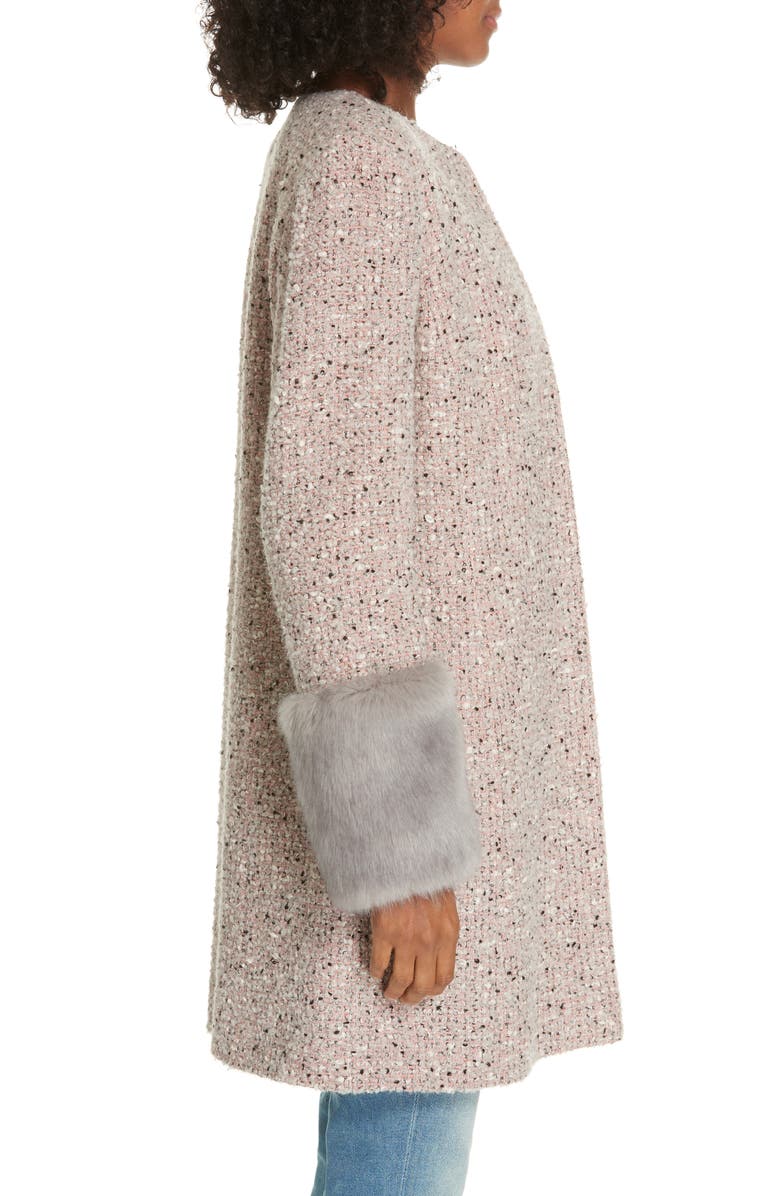 Helene Berman Edge to Edge Faux Fur Cuff Jacket, Alternate, color, 