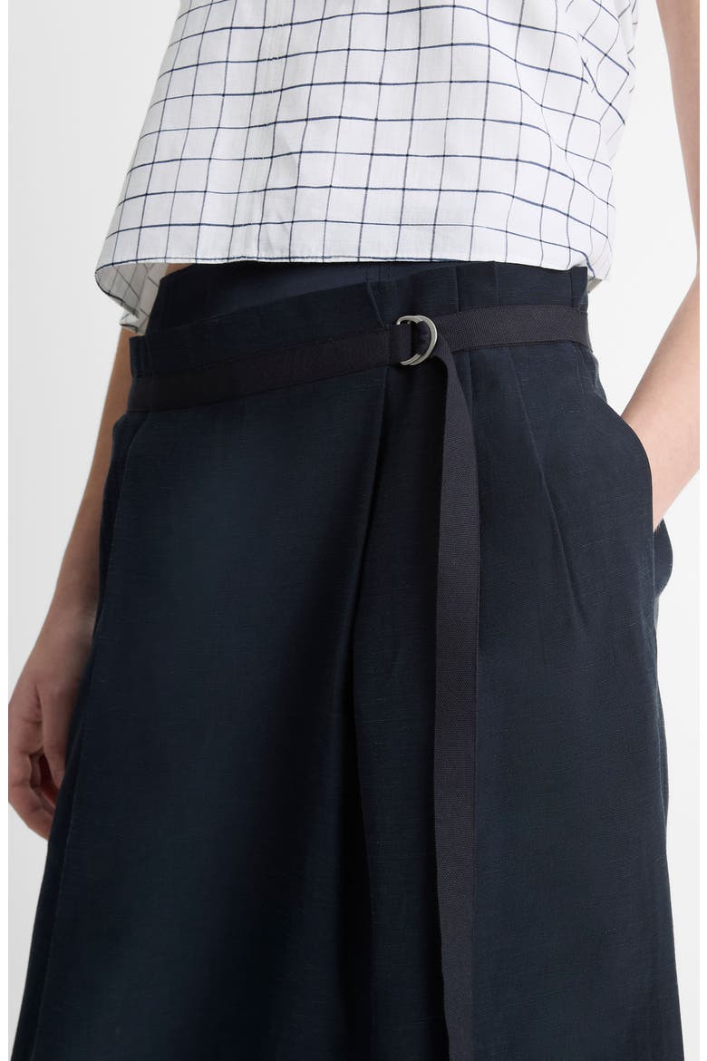 Belted Midi Skirt, Alternate, color, COASTAL