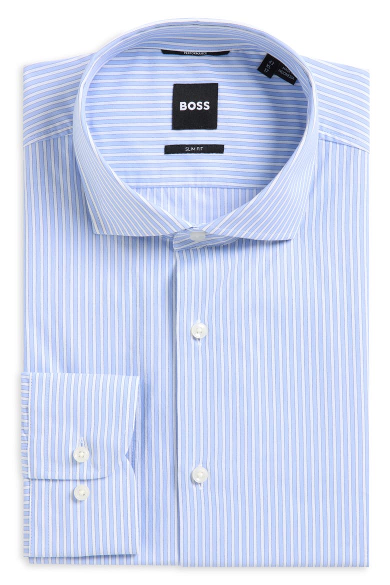 Hank Slim Fit Dress Shirt, Main, color, LIGHT/ PASTEL BLUE