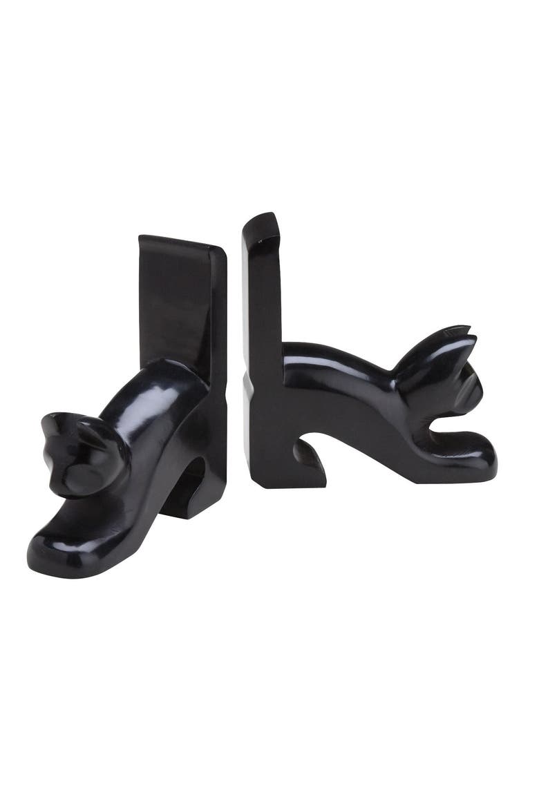 Playful Cat Bookends, Main, color, Tan