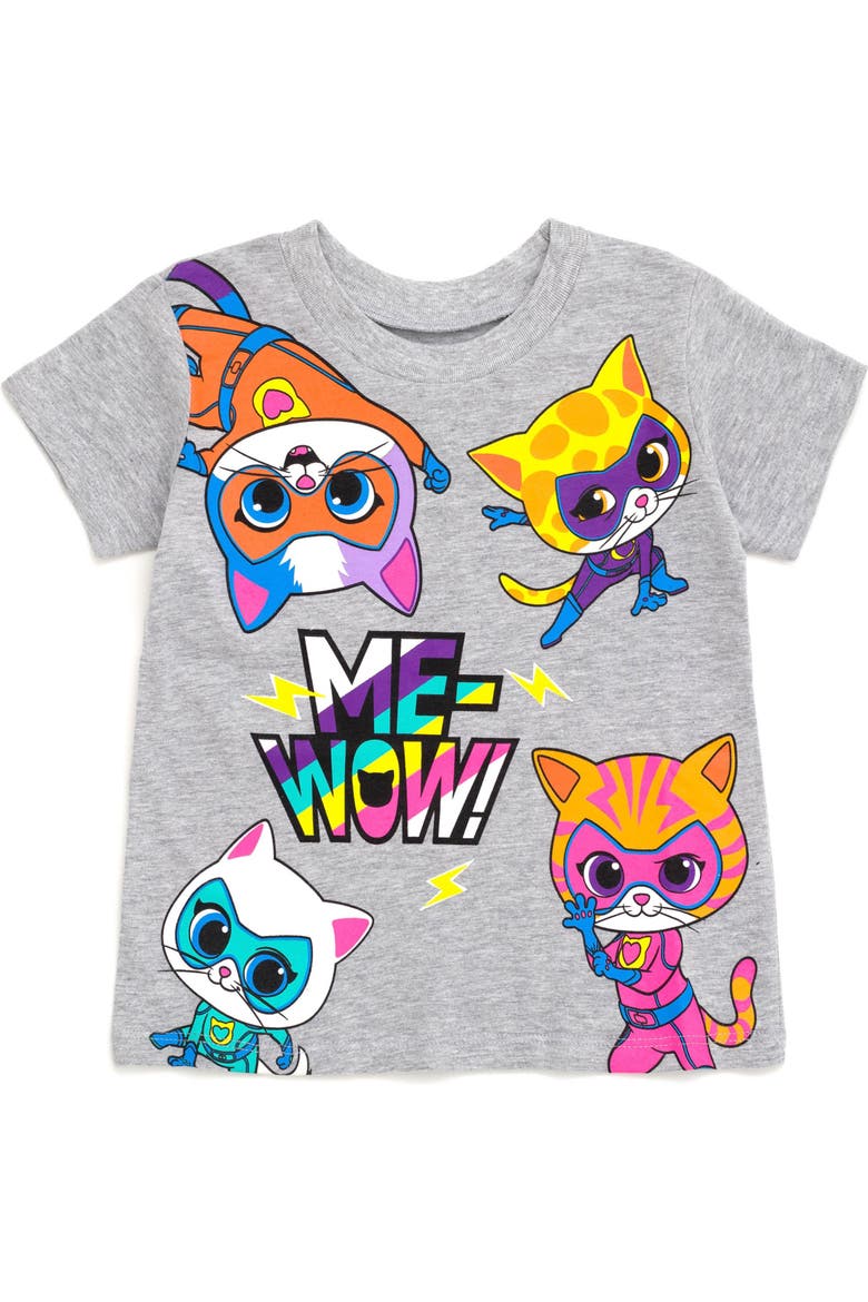 Super Kitties 2-pack Short Sleeve Graphic T-shirts (toddler, Little Kid & Big Kid), Alternate, color, SuperKitties Pink Gray