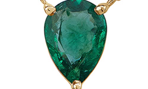 Lana Pear-cut Emerald Pendant Necklace In Gold