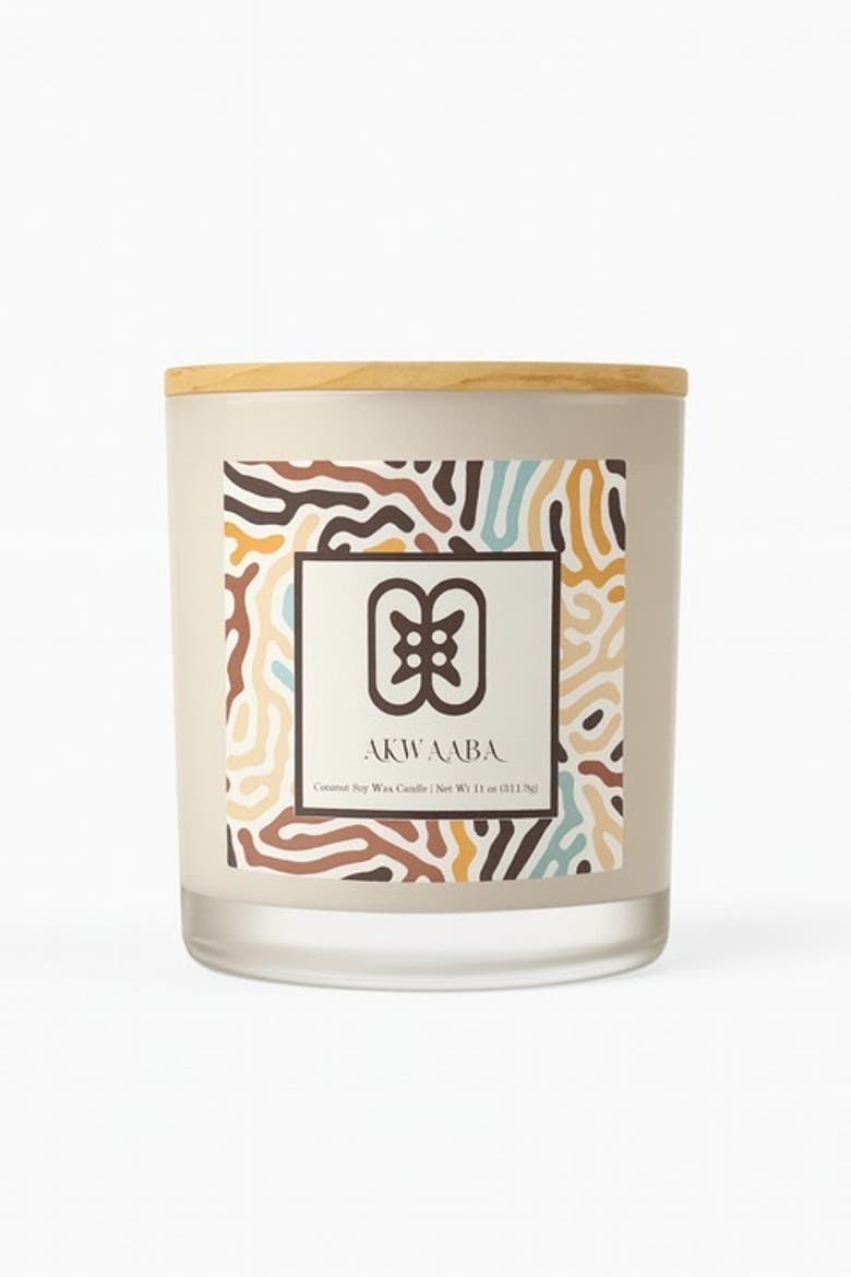 Akwaaba Candle 11oz, Main, color, White