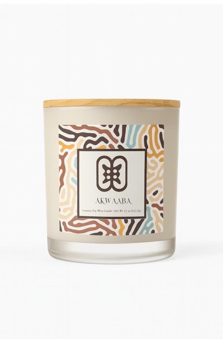 Zansette Home Akwaaba Candle 11oz, Main, color, White