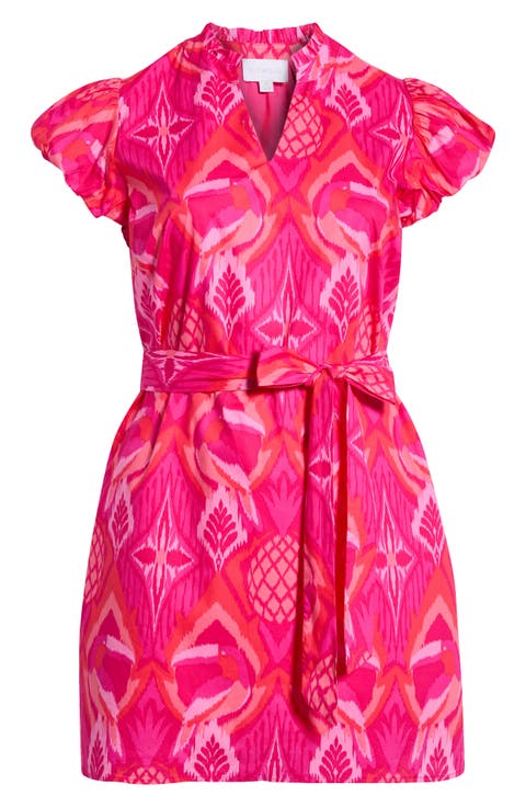 Pansie Floral Orela Shift Minidress (Plus)