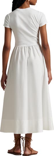 Polo Ralph Lauren Short Sleeve Cotton Midi Dress | Nordstrom