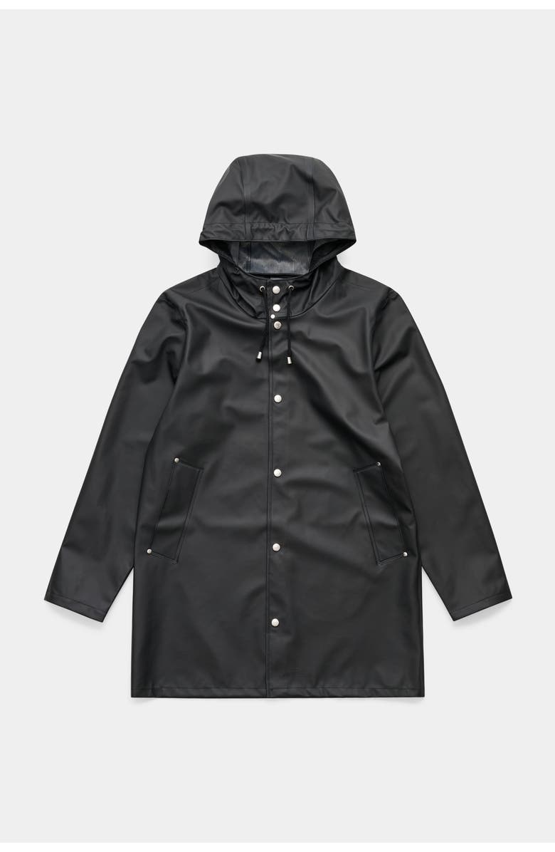 Stutterheim Stockholm Lightweight Raincoat, Alternate, color, Black