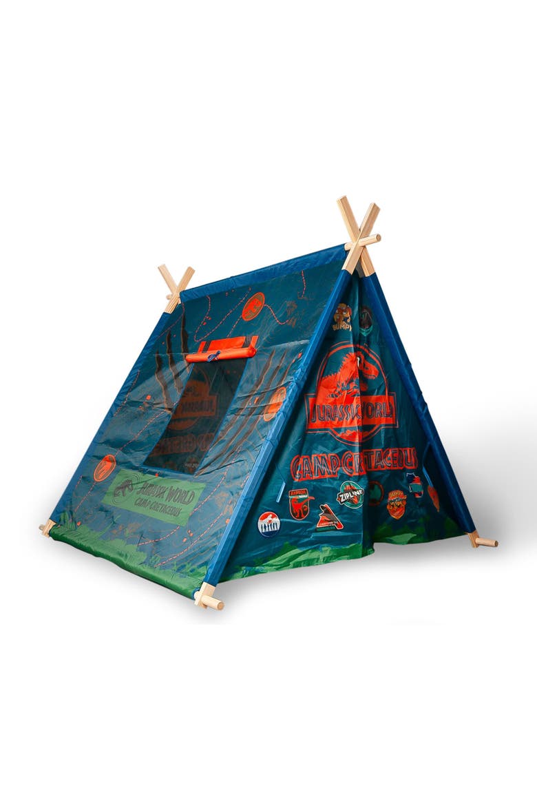 Camp Cretaceous Indoor Teepee Tent Canopy, Main, color, Blue