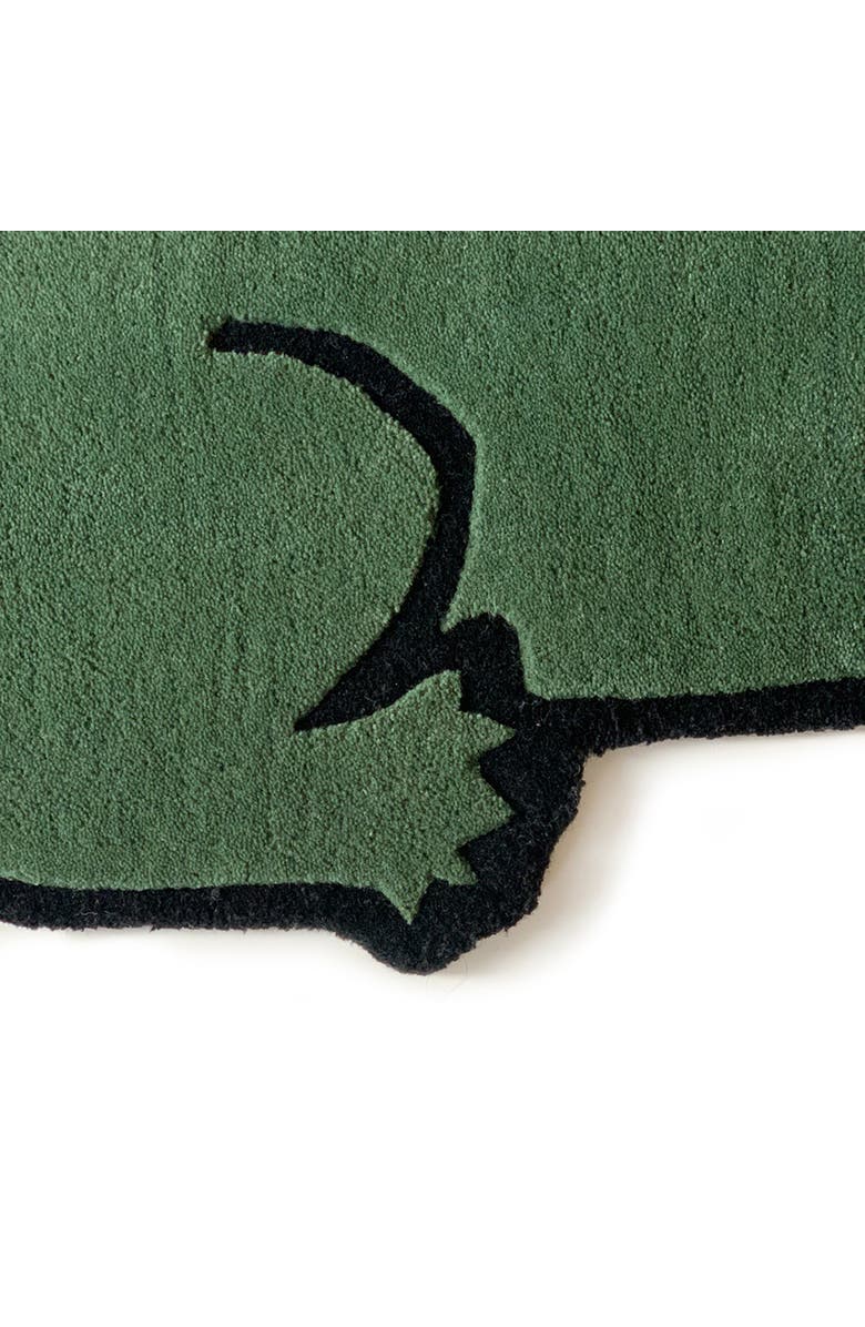 Maison Deux Krokodil Crocodile Rug, Alternate, color, Dark Green