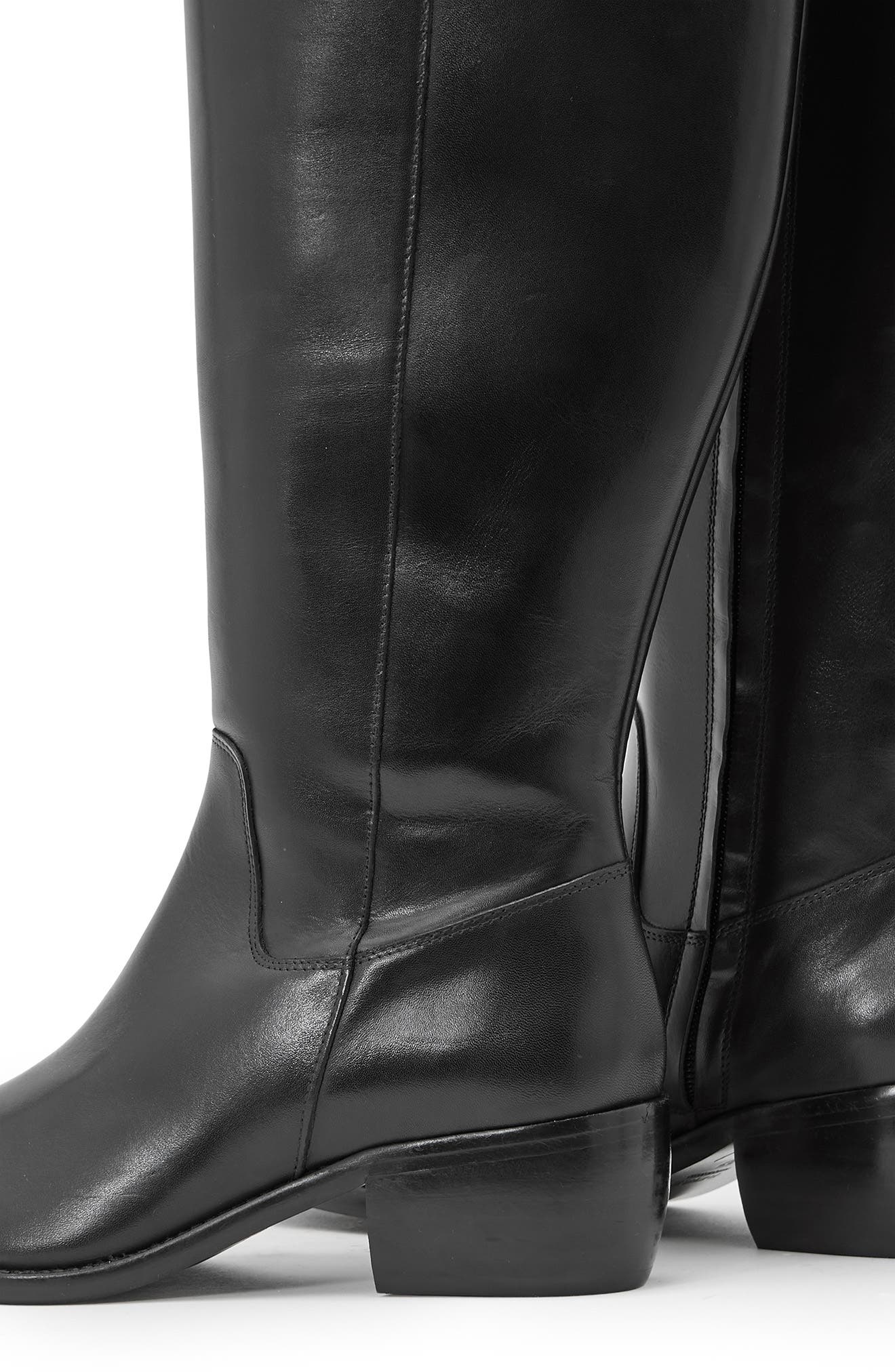Reiss Micheala Knee High Boot, Alternate, color, Black
