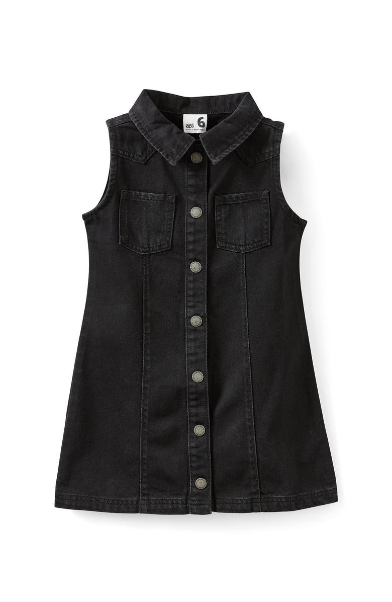 Cotton On Kids Kid's Ella Denim Dress, Main, color, Balmoral Black