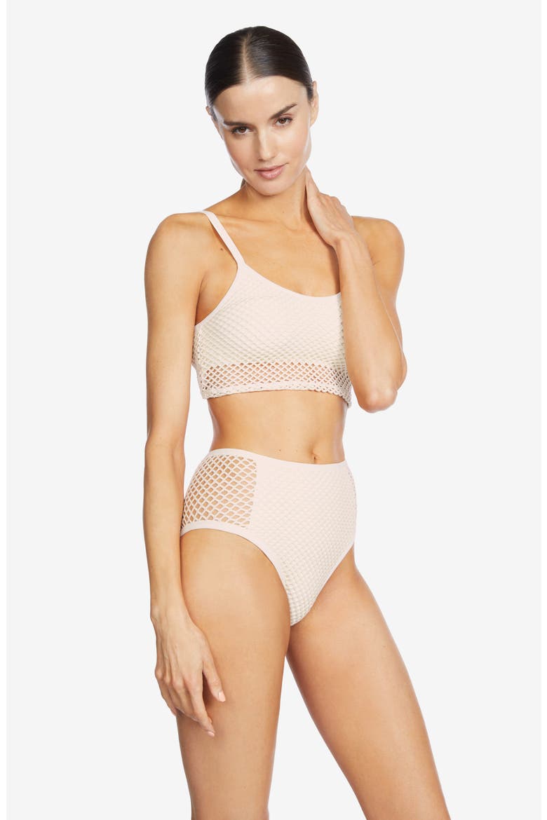 Pua High Waist Bikini Bottoms, Alternate, color, ECRU