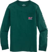 vineyard vines Kids' Plaid Holiday Whale Fill Long Sleeve T-Shirt