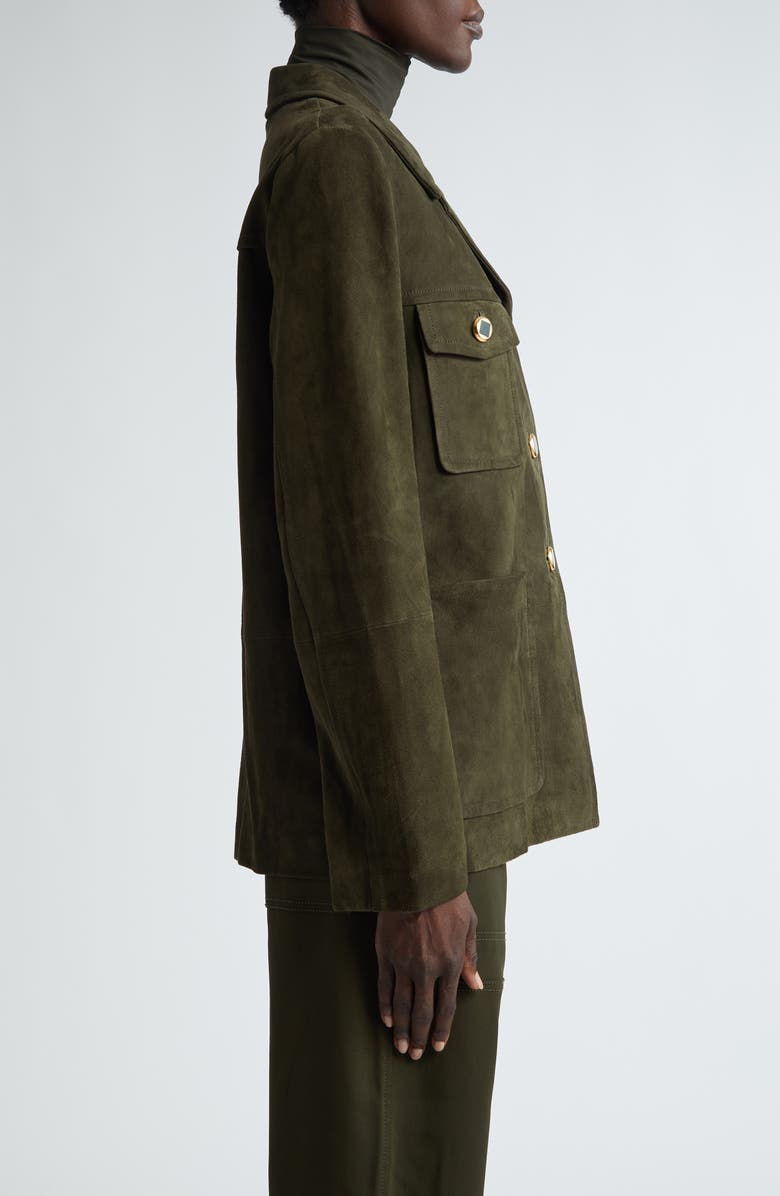 St. John Collection Double Face Suede Jacket, Alternate, color, 