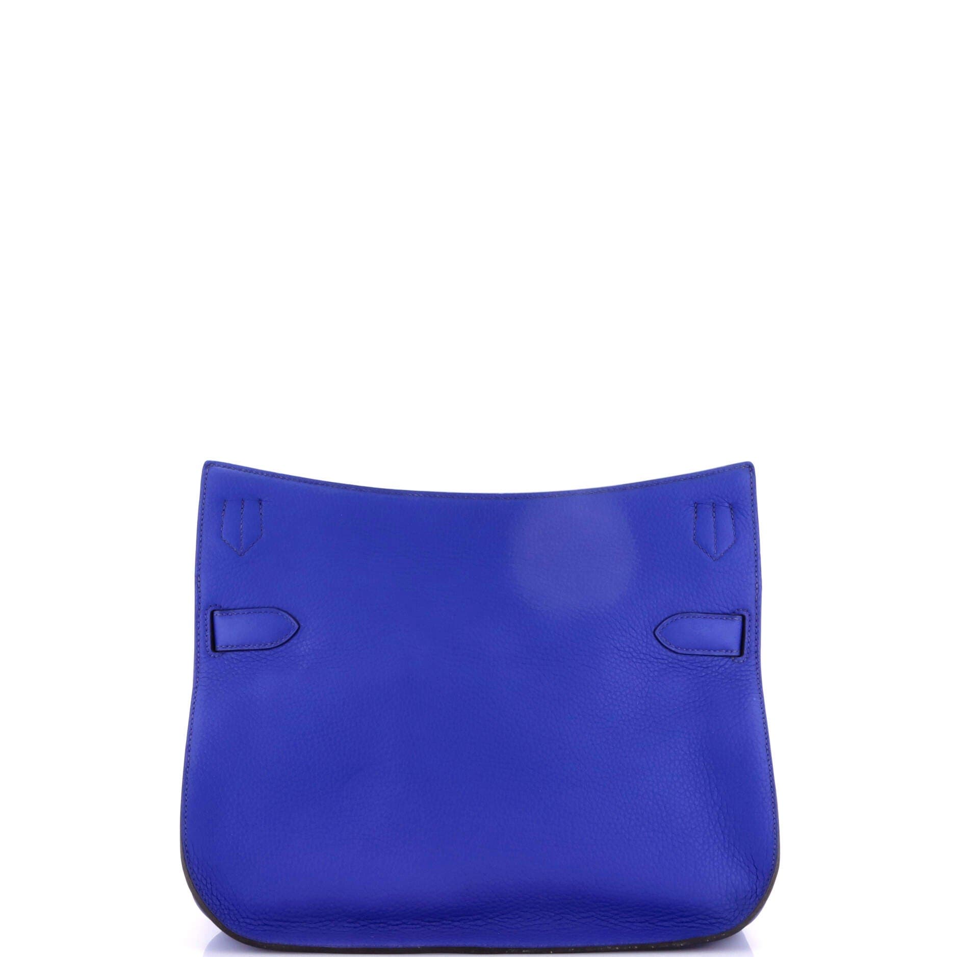 Pre-Owned Hermes Jypsiere Bag Clemence 34, Alternate, color, Bleu Electrique