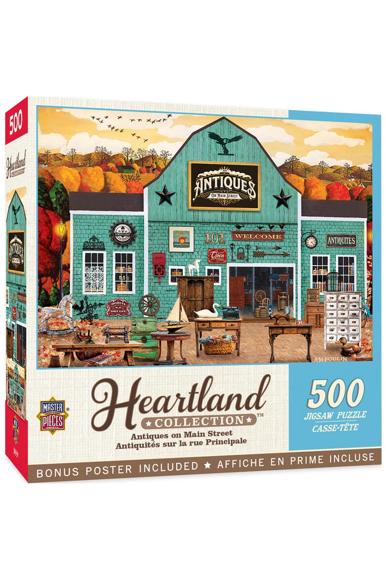 Antiques on Main Street 500 Piece Puzzle, Main, color, Multicolor