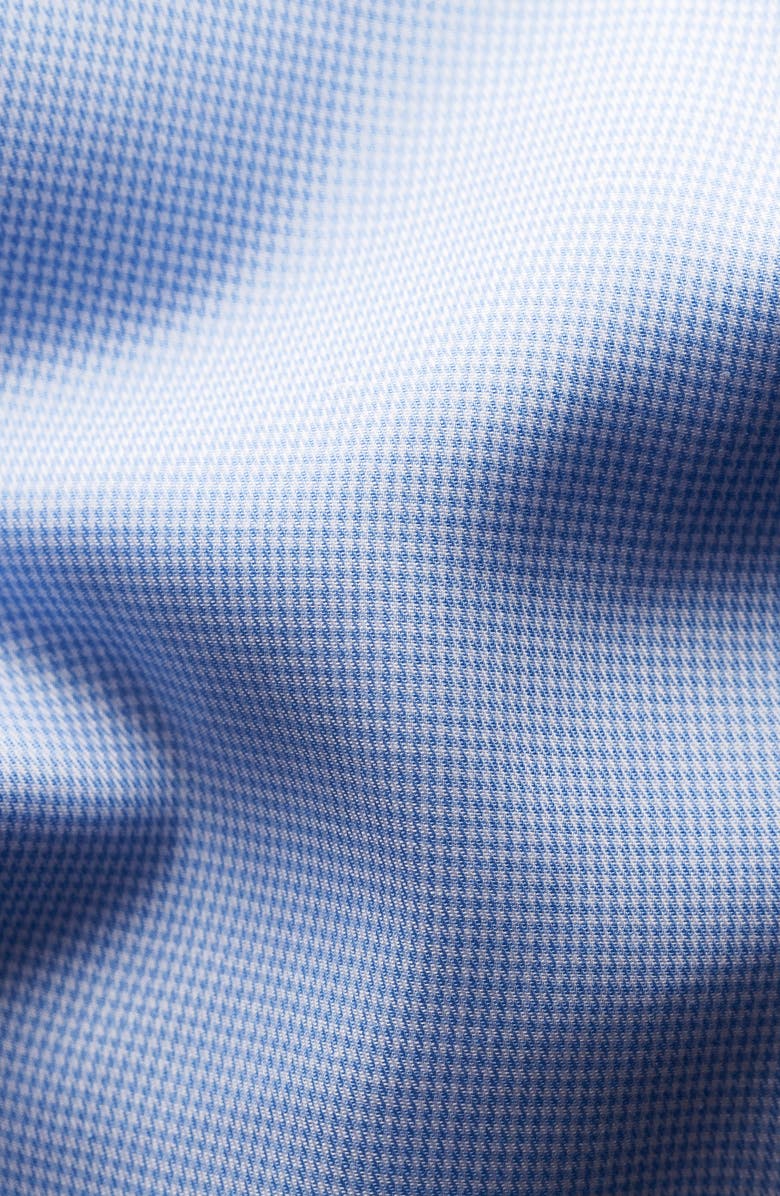 Eton Slim Fit Houndstooth Dress Shirt, Alternate, color, Blue